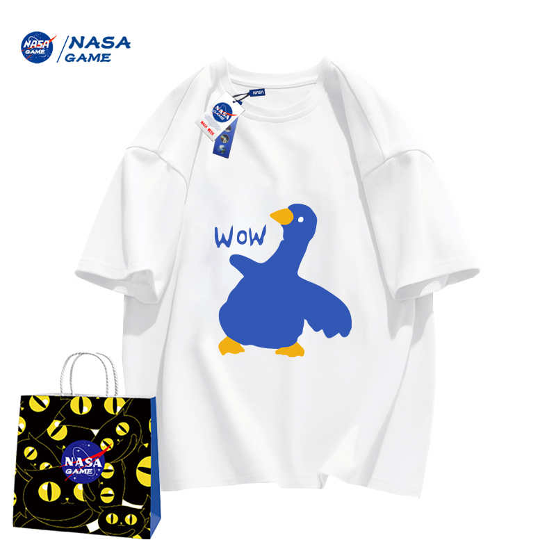 NASA GAME官網聯名款新品2023純棉短袖t恤男女兒童潮牌童裝T恤H_NASAGAME旗艦店_童裝/嬰兒裝/親子裝