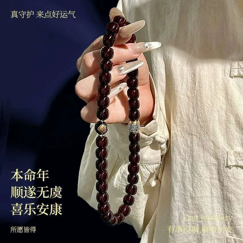 戴红运文创菩提双圈文玩手串溏心老料十二生肖本命佛守护盘完佛珠