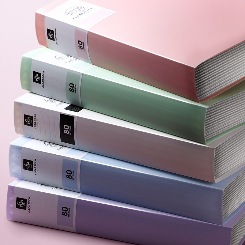 clear book 40 pockets a4 document folder binder file文件夹