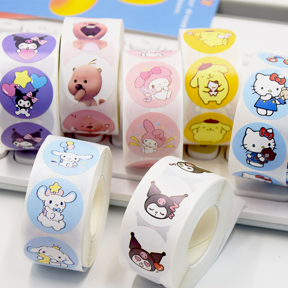 cinnamonroll kuromi loppy melody sticker roll sanrio卷贴纸