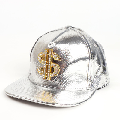 Leather hip hop flat brim cap baseball street caps男女平沿帽