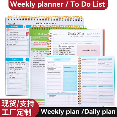 weekly planner spiral no dated daily do to list plan book本