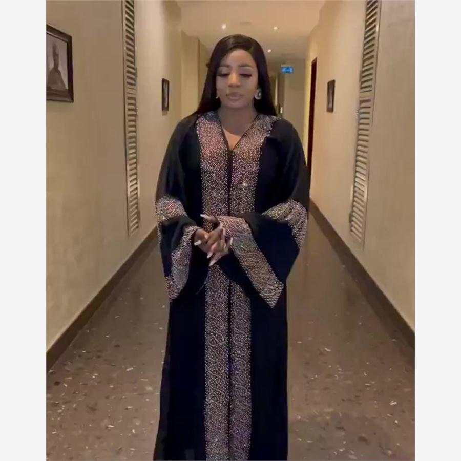 2022非洲民族风中东穆斯林烫钻长袍Africa Fashion Diamond Robes