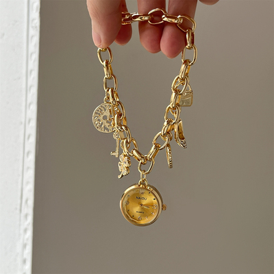 吊饰链式心形手链表首饰品手表