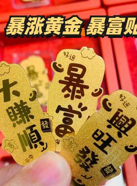 水贝大福同款手机贴纸公主请发财好柿连连压岁新年礼物送女友