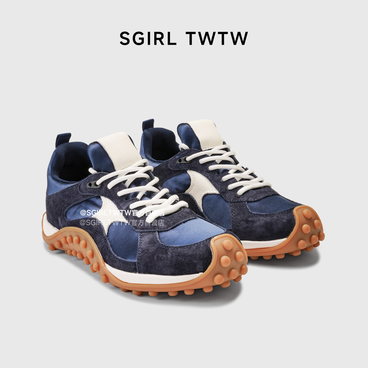 SGIRL TWTW复古德训鞋女2026春季新款百搭平底防滑休闲运动鞋板鞋,女鞋,德训鞋,淘宝优惠券,粉丝福利购,淘宝优惠卷