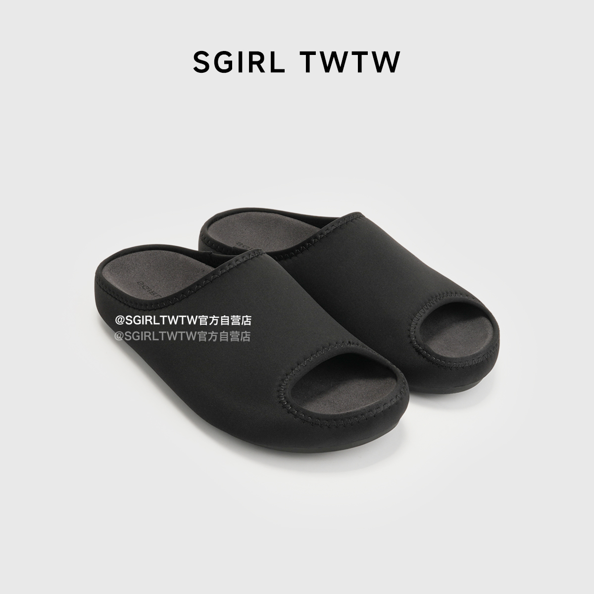 SGIRL TWTW夏季新款小众设计鱼嘴拖鞋女鞋外穿2025复古一脚蹬拖鞋