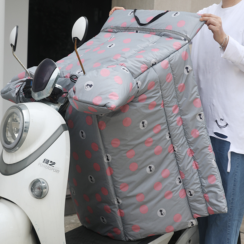 加大加厚加绒电动车挡风被夺娇