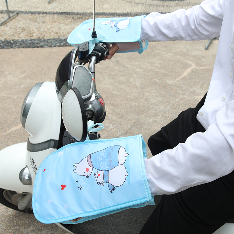 夏季防晒防水可爱卡通电动车手套