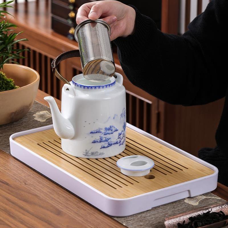 防烫瓷器创意提梁壶盖2025新款提梁壶茶壶泡茶家用高档陶瓷凉水壶