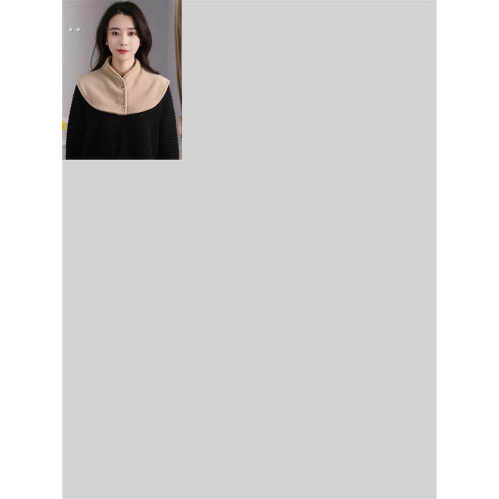 保暖护肩百搭假领子女睡觉保颈椎穿空调房坎肩大衣领绒内搭围脖套