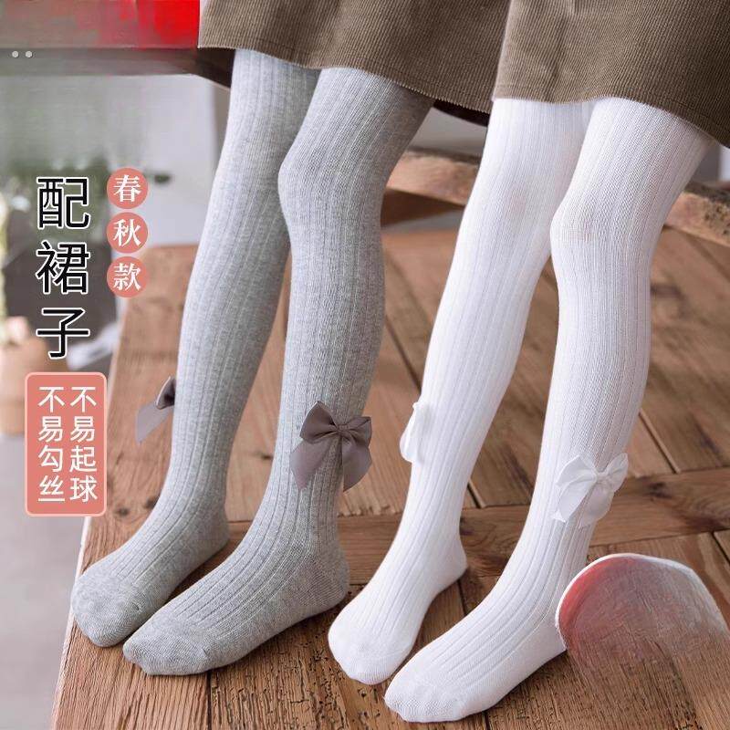 女童白色连裤袜夏季薄款儿童女孩婴儿宝宝配裙子打底裤外穿春秋冬