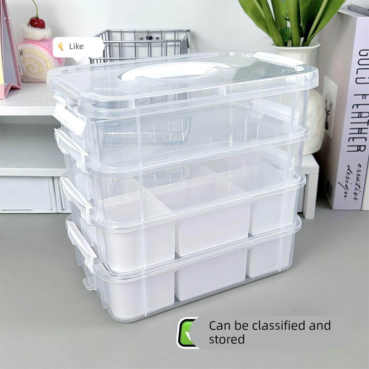 积木收纳盒工具分类盒子装玩具积木小颗粒零件分格抽屉储物整理箱