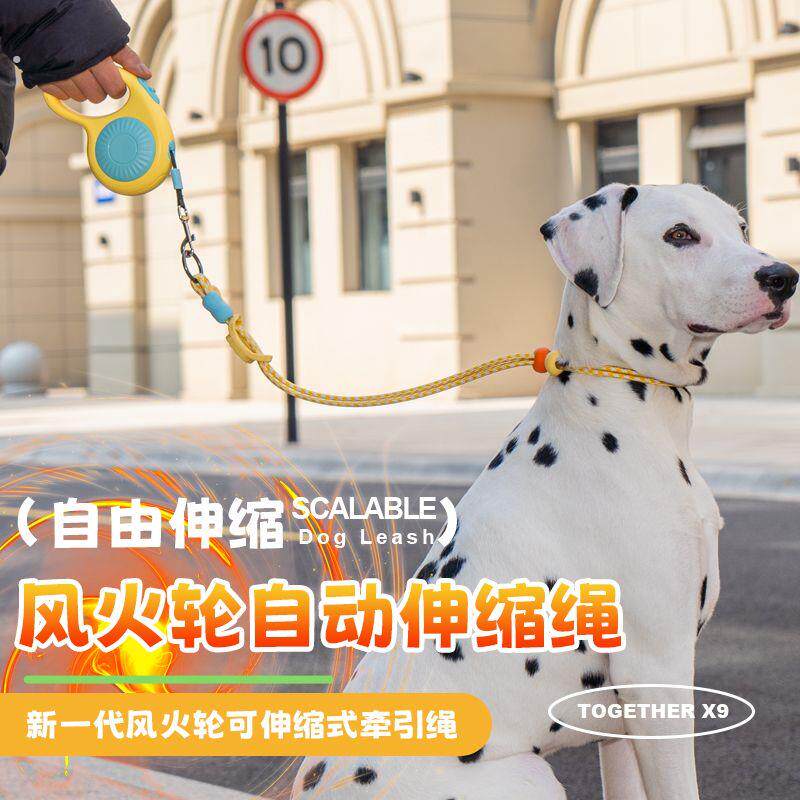 狗狗牵引绳自动伸缩可调节防挣脱遛狗绳中小型犬通用外出小狗绳子