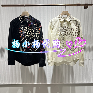 衣播2026春季BDT1CD1348新款商场女装通勤宽松印花衬衫光的分界