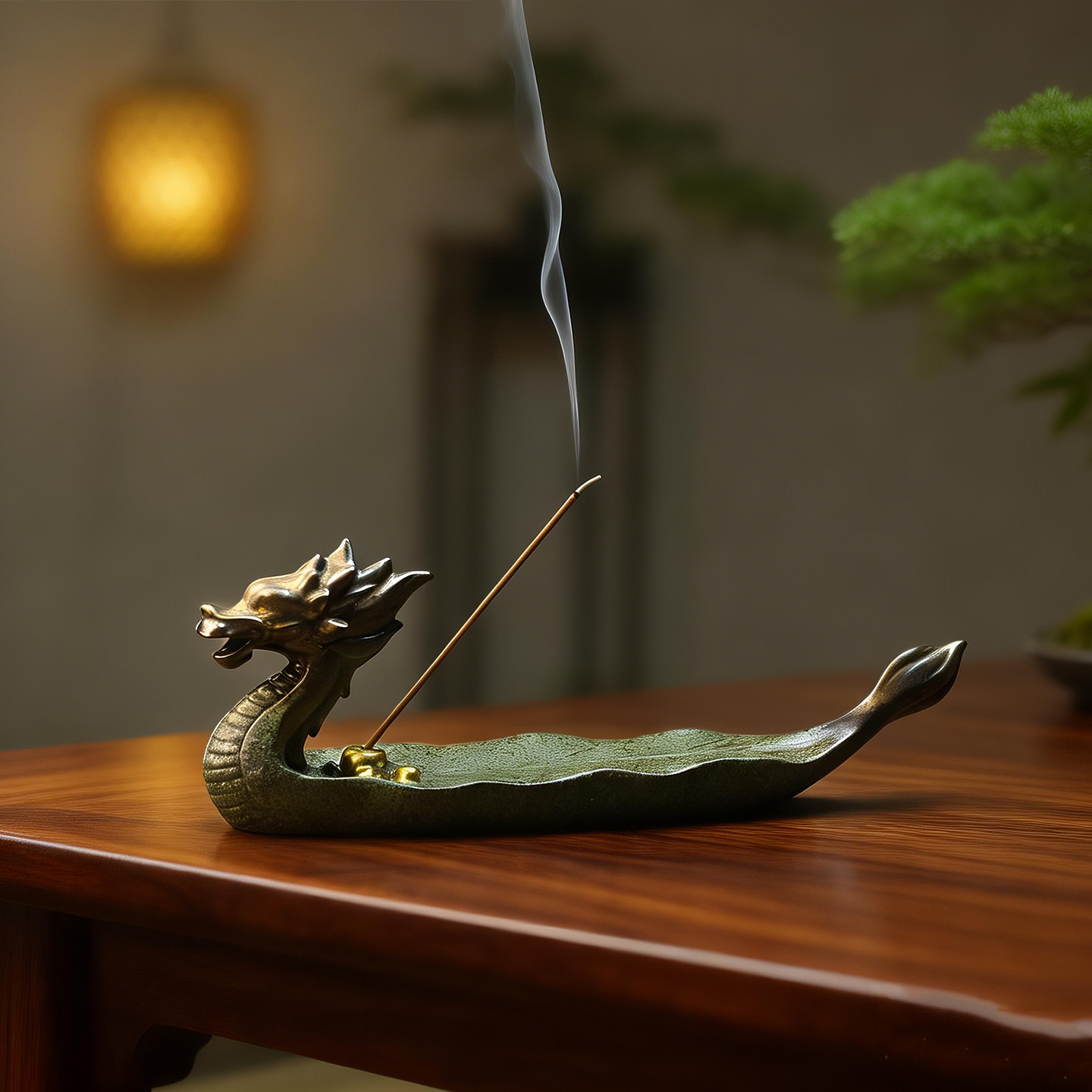 端午龙舟创意陶瓷香插礼品摆件卧香炉不掉灰线香插香座中式香薰炉