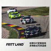 法拉利Ferrari Racing车队海报背景布挂布 Frey 296 GT3赛车Emil