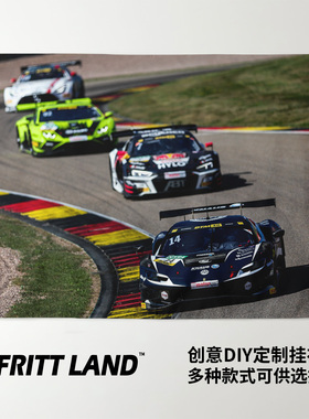 法拉利Ferrari 296 GT3赛车Emil Frey Racing车队海报背景布挂布