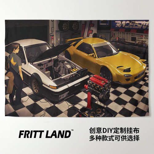 装饰画JDM马自达RX7高桥凉介FC