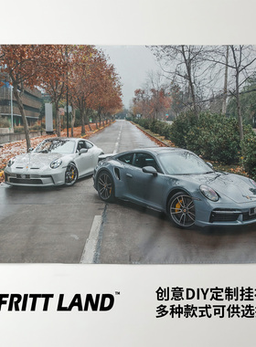 保时捷911 992.2 GT3 touring公路跑车写真海报装饰背景墙布挂布