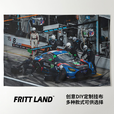 奔驰AMG GT3 Evo赛车HTP WINWARD车队周边海报背景墙布挂布挂毯