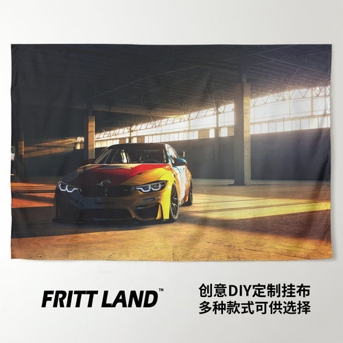 海报挂布宝马M44系F跑车写真