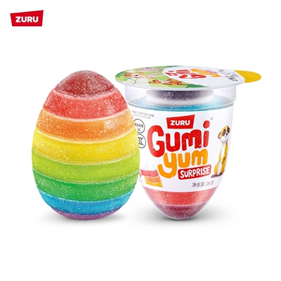 ZURU GUMI YUM SURPRISE甘蜜奇妙蛋彩虹蛋凝胶糖果动物王国系列