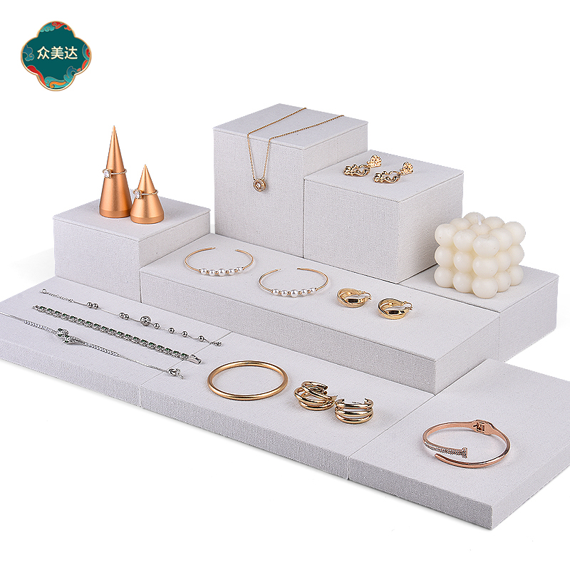 亚麻珠宝首饰品展示架直播道具