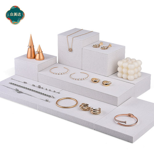 亚麻珠宝首饰品展示架直播道具