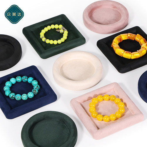 众美达高档绒布首饰托盘戒指收纳