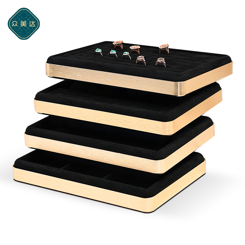 拉絲金屬超纖首飾盤珠寶道具