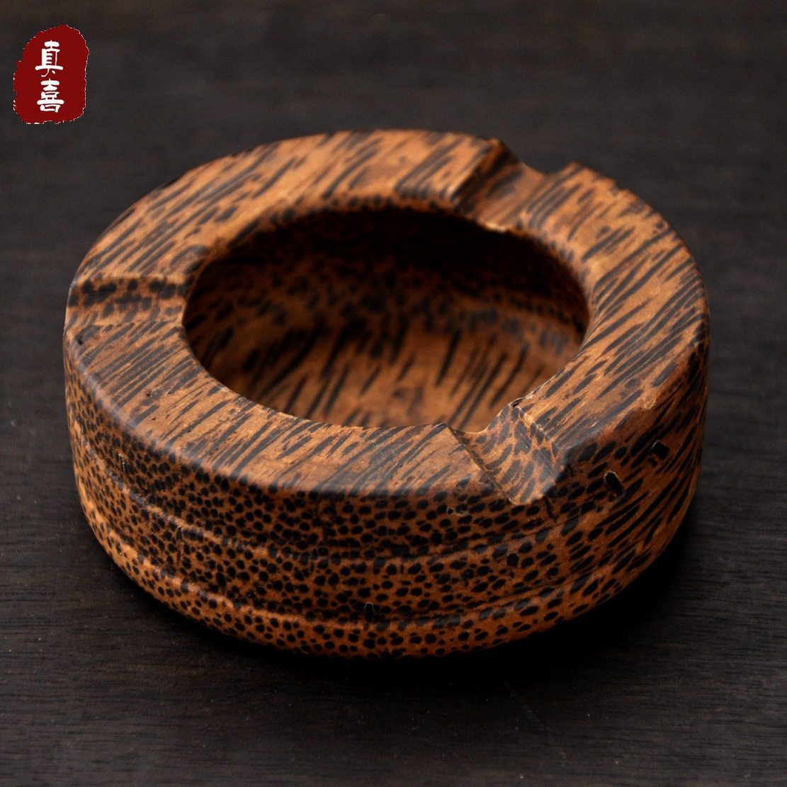 木烟灰缸木 创意个性木质烟缸中式复古 酒店客厅办公室