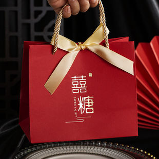 喜糖袋婚庆结婚喜糖盒手提袋礼品婚礼糖果礼盒中式创意糖果盒