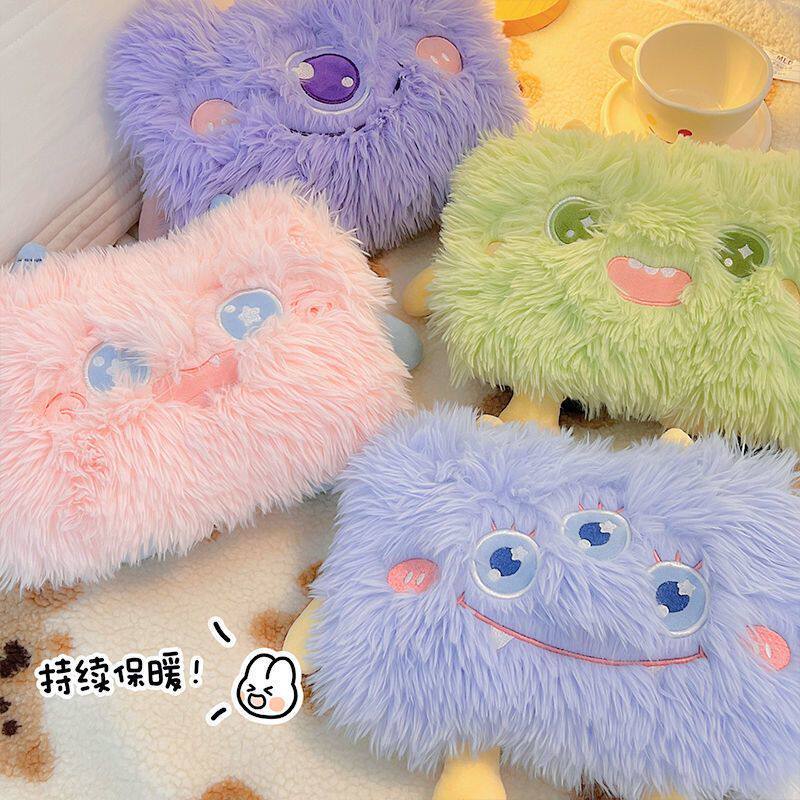 电热水袋充电式可拆洗防爆加厚已注水可爱卡通毛绒水袋暖手暖腰