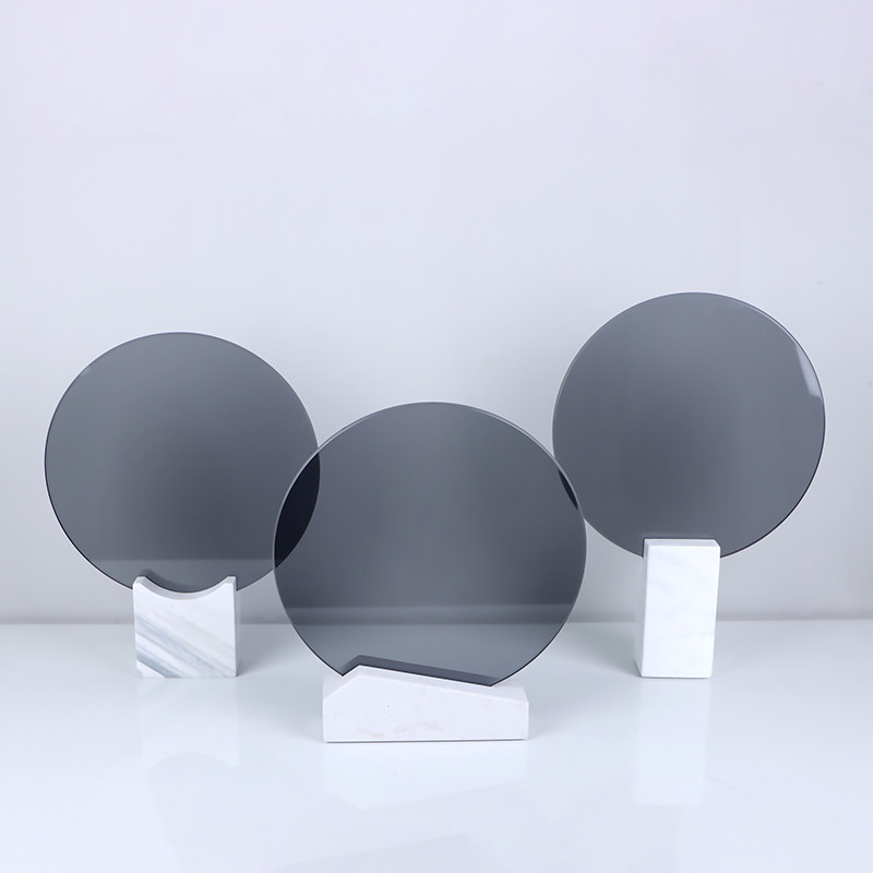 现代轻奢样板房摆件玻璃影子屏风电视柜书桌家居玄关软装工艺饰品