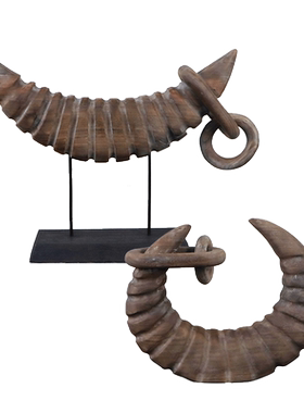 新中式书房客厅实木装饰品摆件