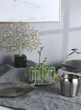 不锈钢果盘桌面收纳盘冰桶装饰盘