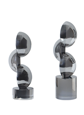 桌面摆件客厅装饰品几何半圆形