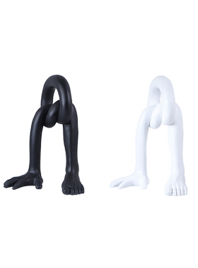 现代雕塑创意抽象人物手脚缠绕样板房客厅电视柜摆件家居软装饰品