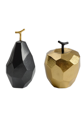 铝现代客厅几何切面水果高档摆件