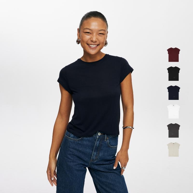 Oneup天丝羊毛轻薄短袖