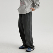 子男秋冬运动宽松潮流情侣长裤 WassupHouse直筒束脚卫裤 休闲裤 女
