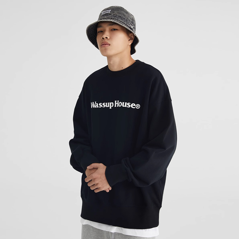 wassup多色基础圆领卫衣男女同款