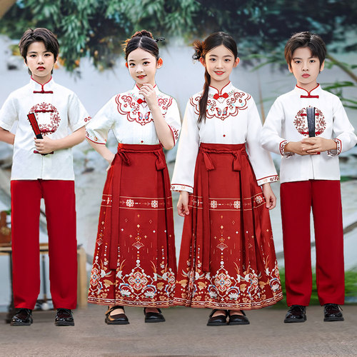 中国风马面裙诗歌朗诵合唱服