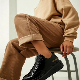 单休闲鞋 Label厚底原创小众设计隐形内增高男女同款 Gold