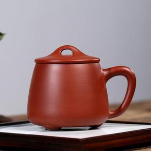 功夫茶具纯手工盖杯中式 紫砂杯家用男士 办公杯水杯宜兴石瓢大茶杯