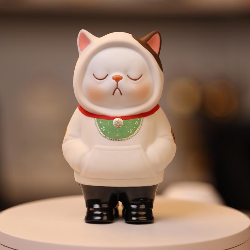 【春节不打烊】喵小鲲小老虎熊猫潮玩猫咪周边陶瓷摆件新年礼物