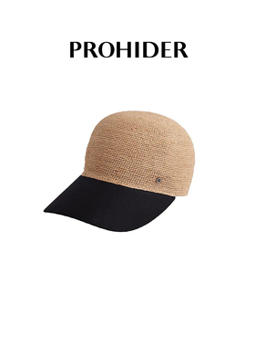 PROHIDER颇嗨 夏季新款纯手工拉菲草钩针草布拼接棒球帽男女休闲
