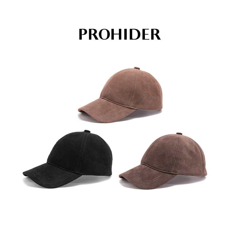 PROHIDER秋冬极简羊皮棒球帽