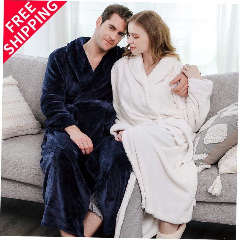 特价浴袍情侣款睡衣 winter pajamas gown women men bathrobe